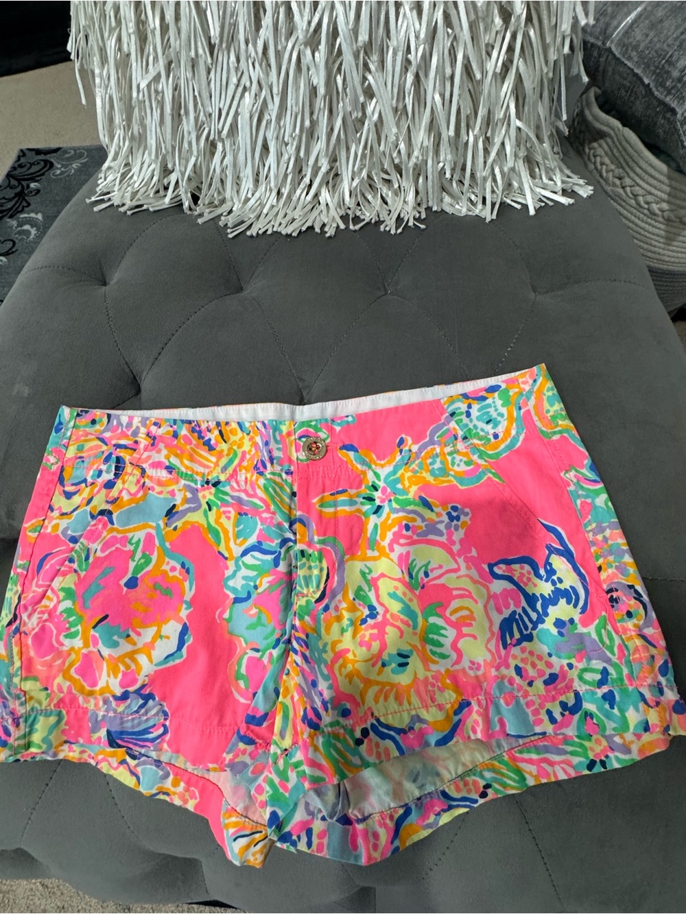 Lilly Pulitzer Neon Pink Multicolor Floral Shorts